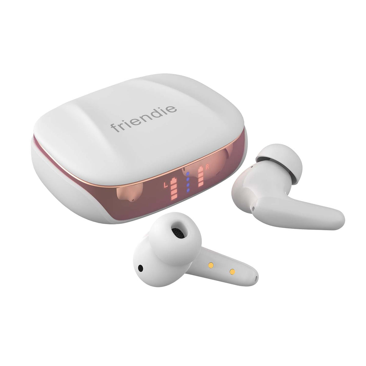AIR Focus ANC Auriculares de cancelación de ruido activa en blanco perla y oro rosa (Auriculares inalámbricos intrauditivos)
