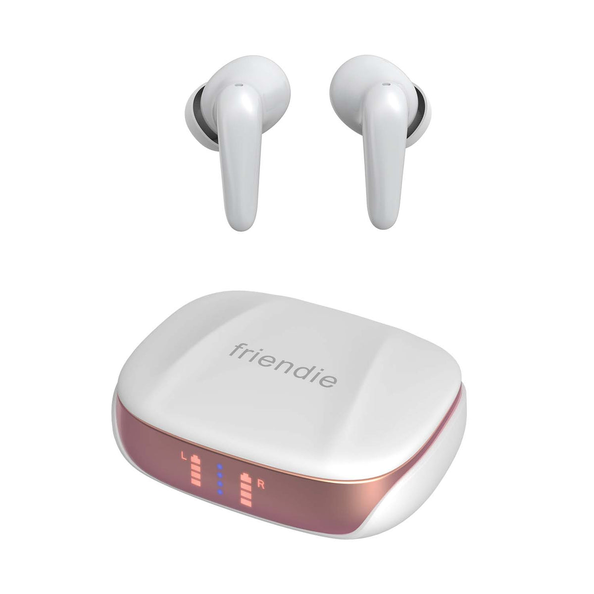 AIR Focus ANC Auriculares de cancelación de ruido activa en blanco perla y oro rosa (Auriculares inalámbricos intrauditivos)
