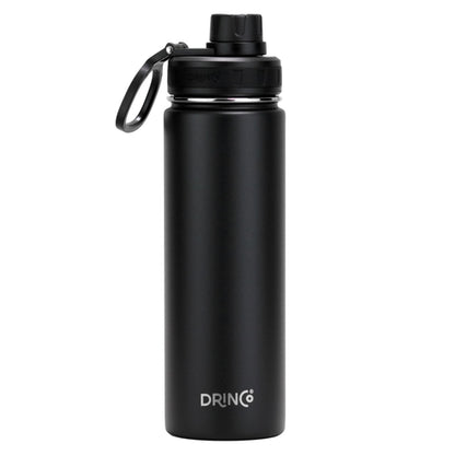 Botella de agua deportiva de acero inoxidable DRINCO® de 22 oz - Negra