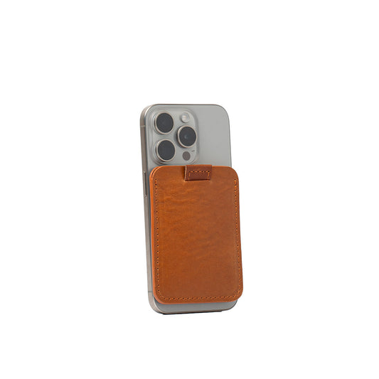 Billetera de cuero compatible con MagSafe - 6 tarjetas